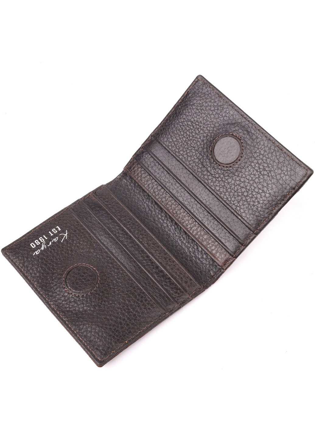 Мужская кожаная визитница 10х8,5х1 см Karya (260515706)