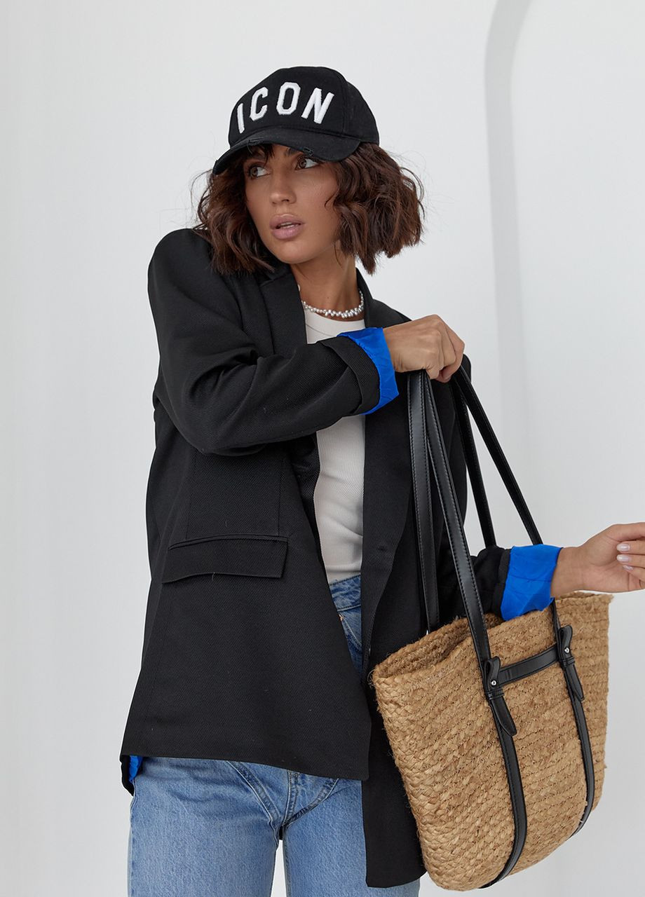 Жіночий піджак з кольоровою підкладкою Lurex (260510758)
