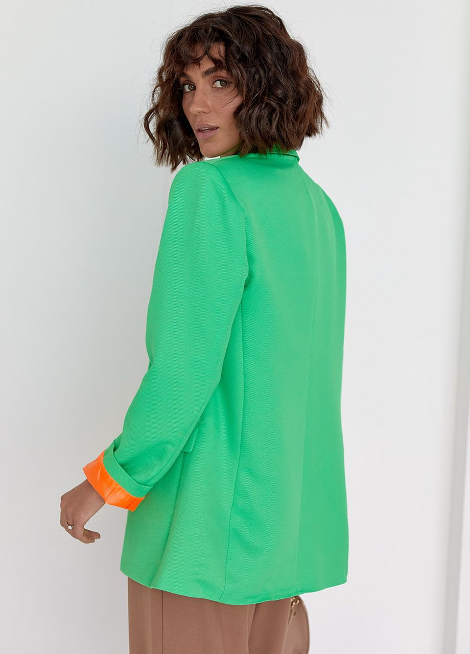 Жіночий піджак з кольоровою підкладкою Lurex (260510762)