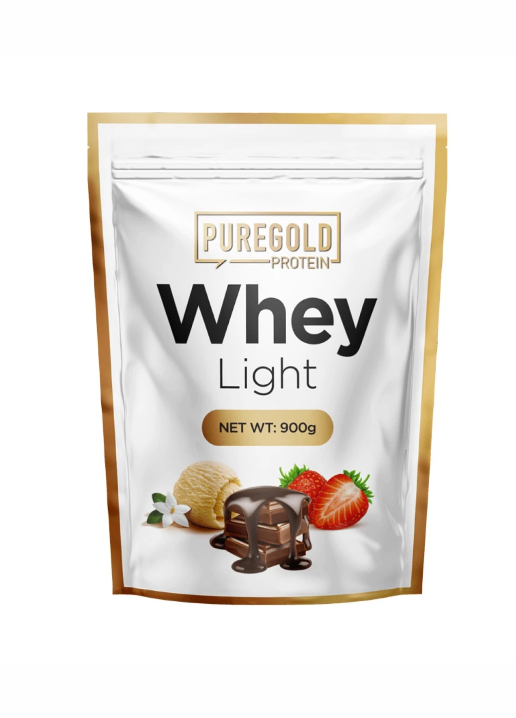 Сыроваточный протеин Whey Light - 900g Strawberry Pure Gold Protein (260517062)