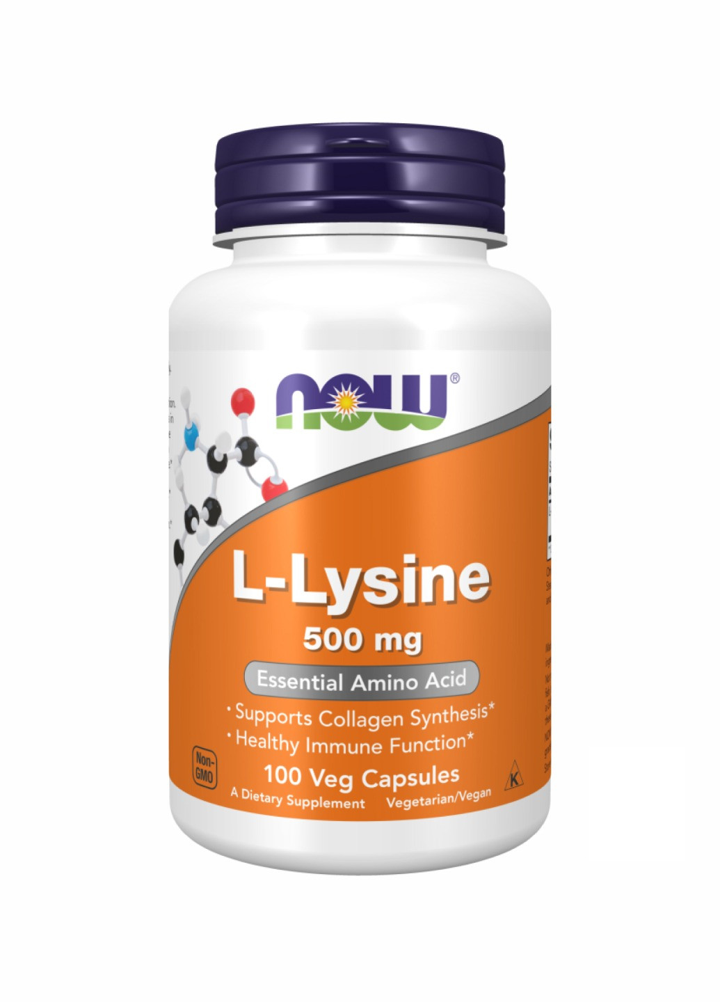 Лізин LYSINE 500mg - 100 vcaps Now Foods (260516953)