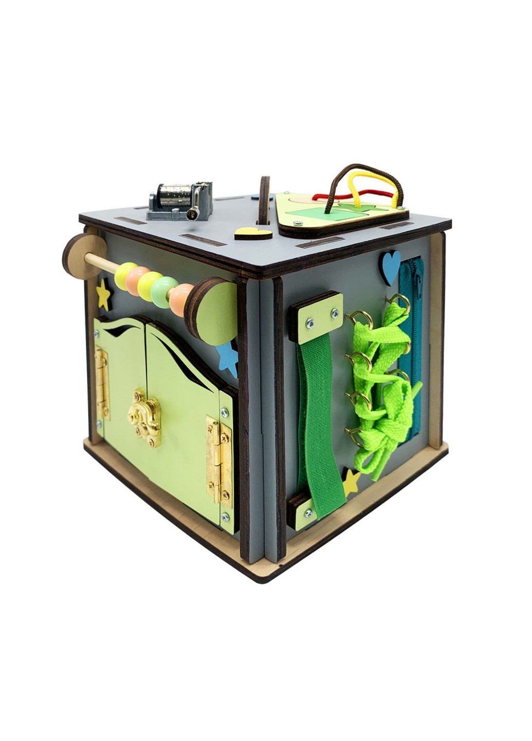 Развивающая игрушка "Бизикуб" 15х15х15 см No Brand (260532763)