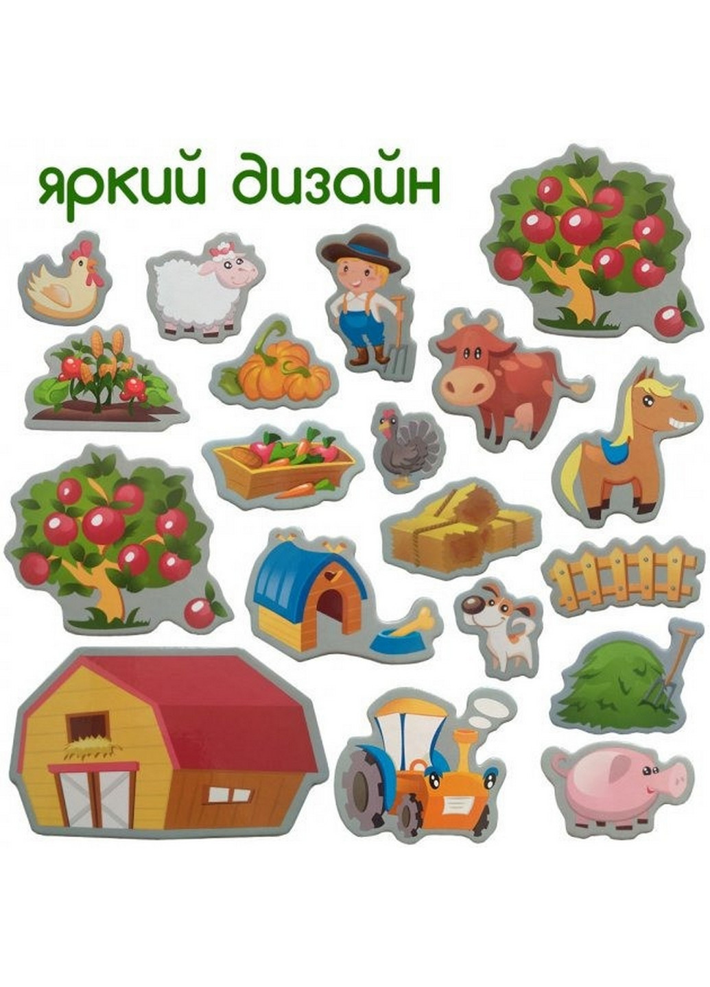 Набір магнітів "Весела Ферма" 3,7х17х12 см MAGDUM (260530222)