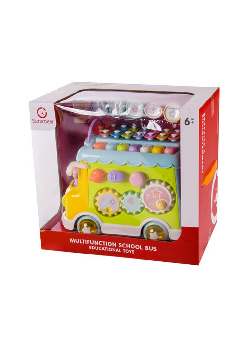 Ксилофон-сортер "Автобус" вкладиші, їздить 28х30х19 см Bambi (260530590)