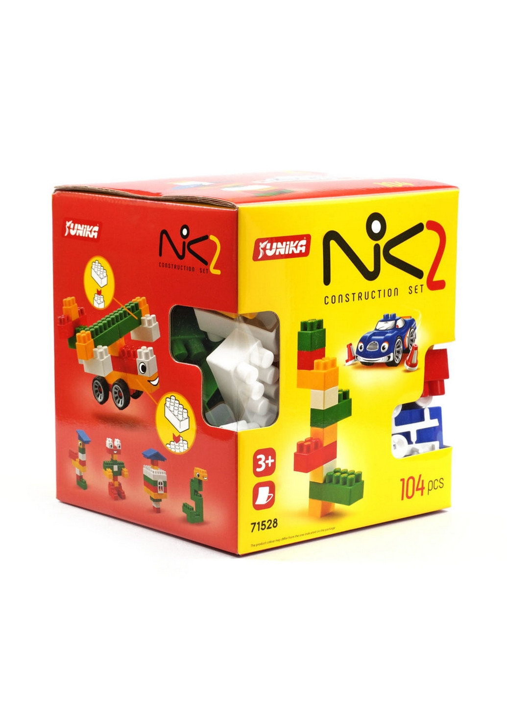 Конструктор детский "NIK-2", 104 крупных деталей 20х19х19 см Юника (260531176)