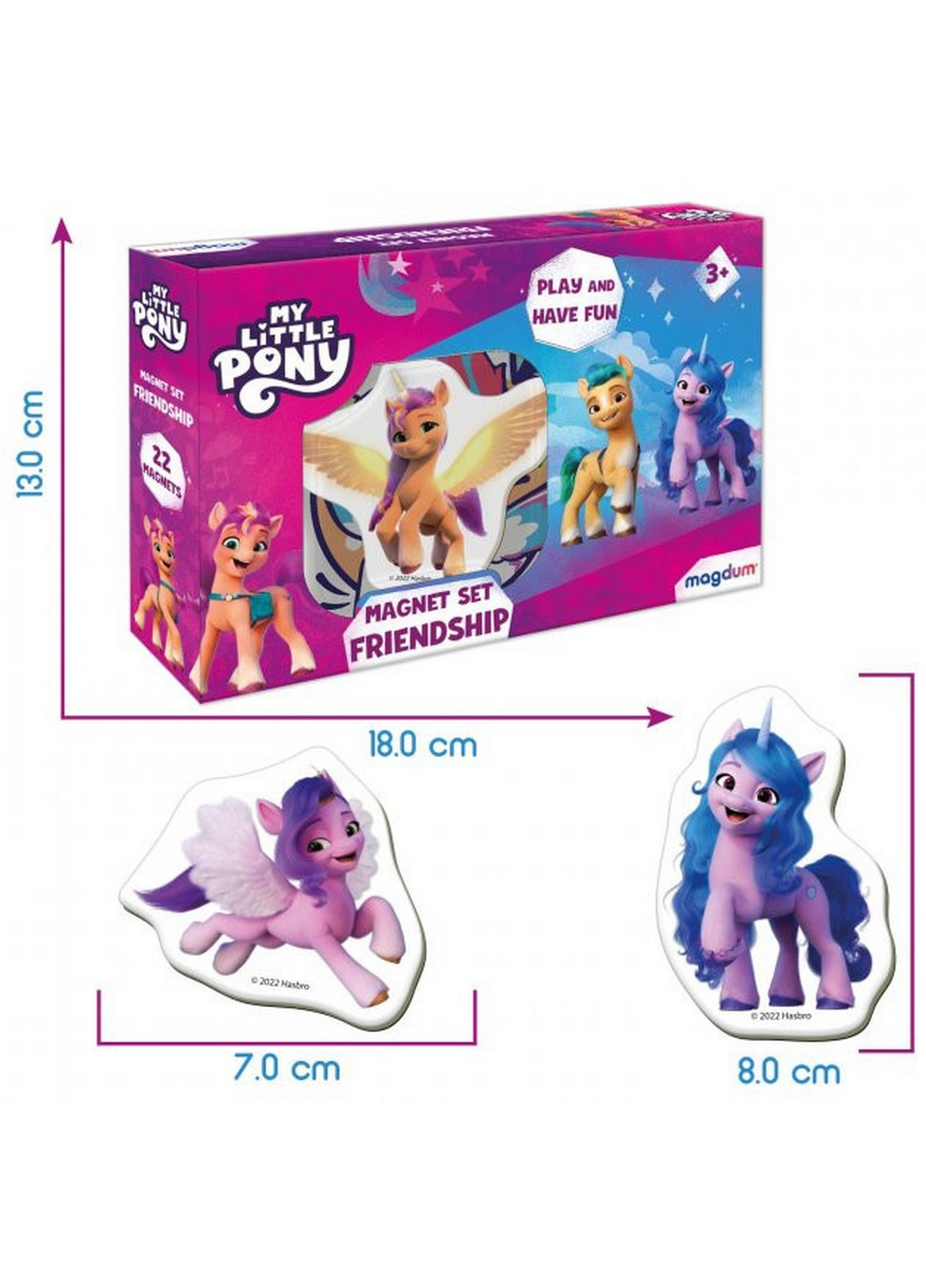 Набір магнітів "My Little Pony Дружба" 4х17х12 см MAGDUM (260530228)