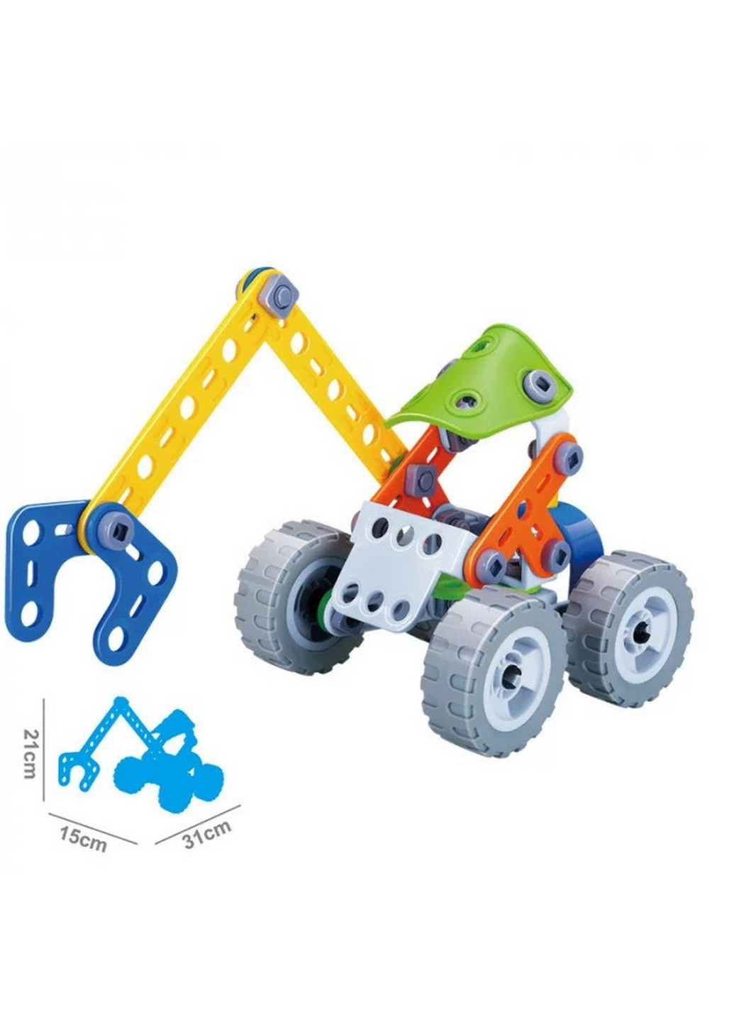 Конструктор "Экскаватор", 74 элемента 8х23х30 см Hanye (260533315)