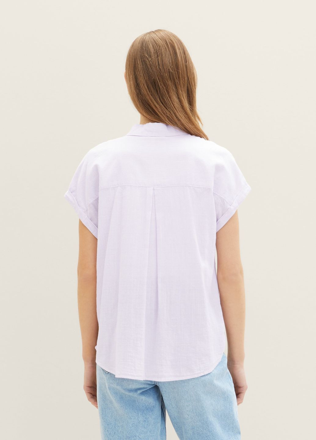Світло-лілова літня блуза Tom Tailor
