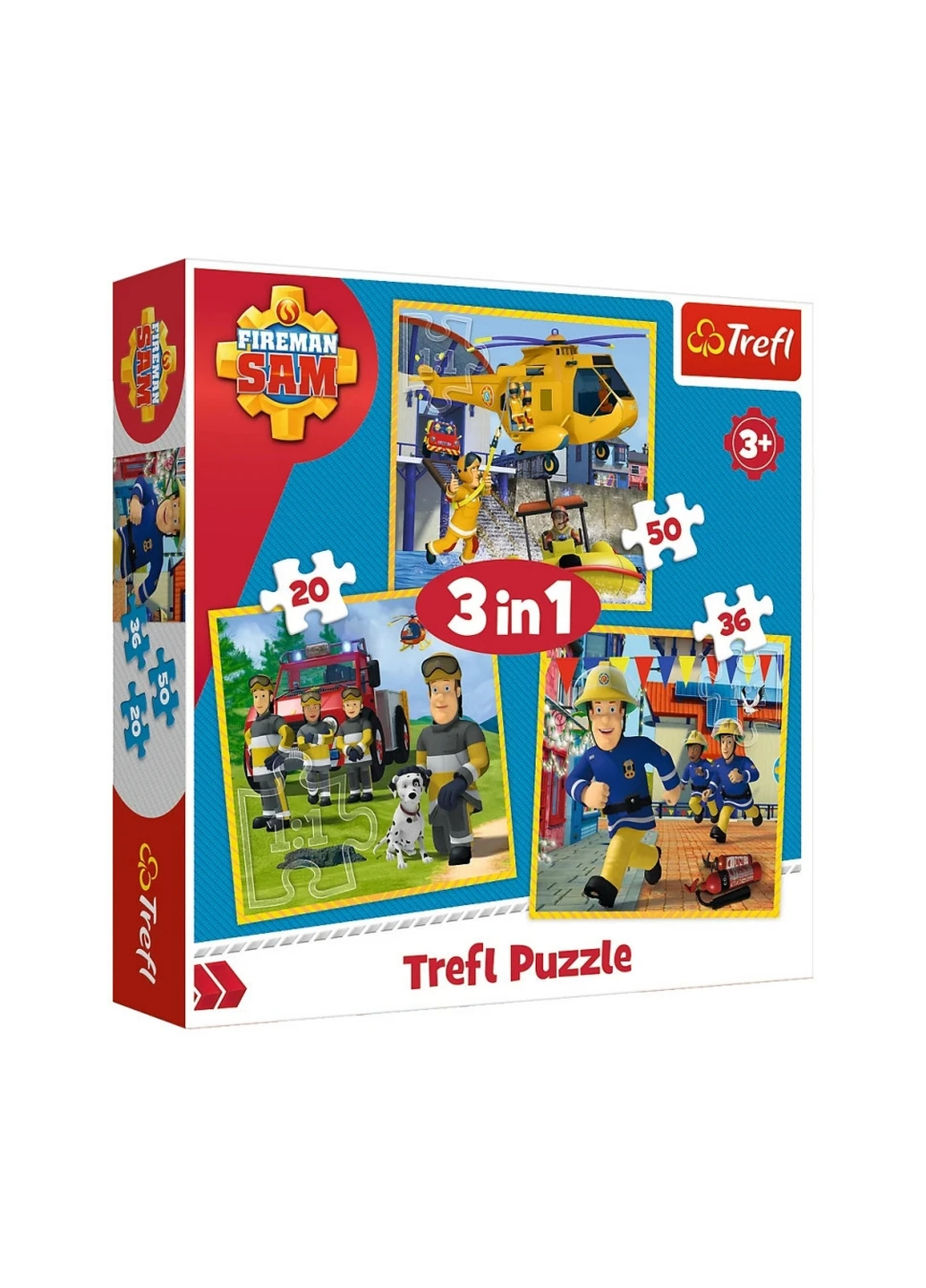 Дитячі пазли 3 в 1 "Пожежний Сем у дії" 6х29х29 см Trefl (260533015)
