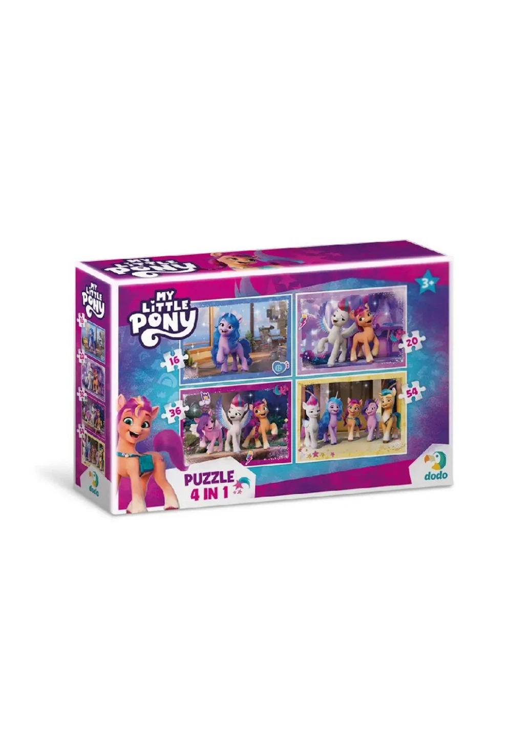 Детские пазлы 4 в 1 My Little Pony "Новое поколение" 15х21 см Dodo (260532333)