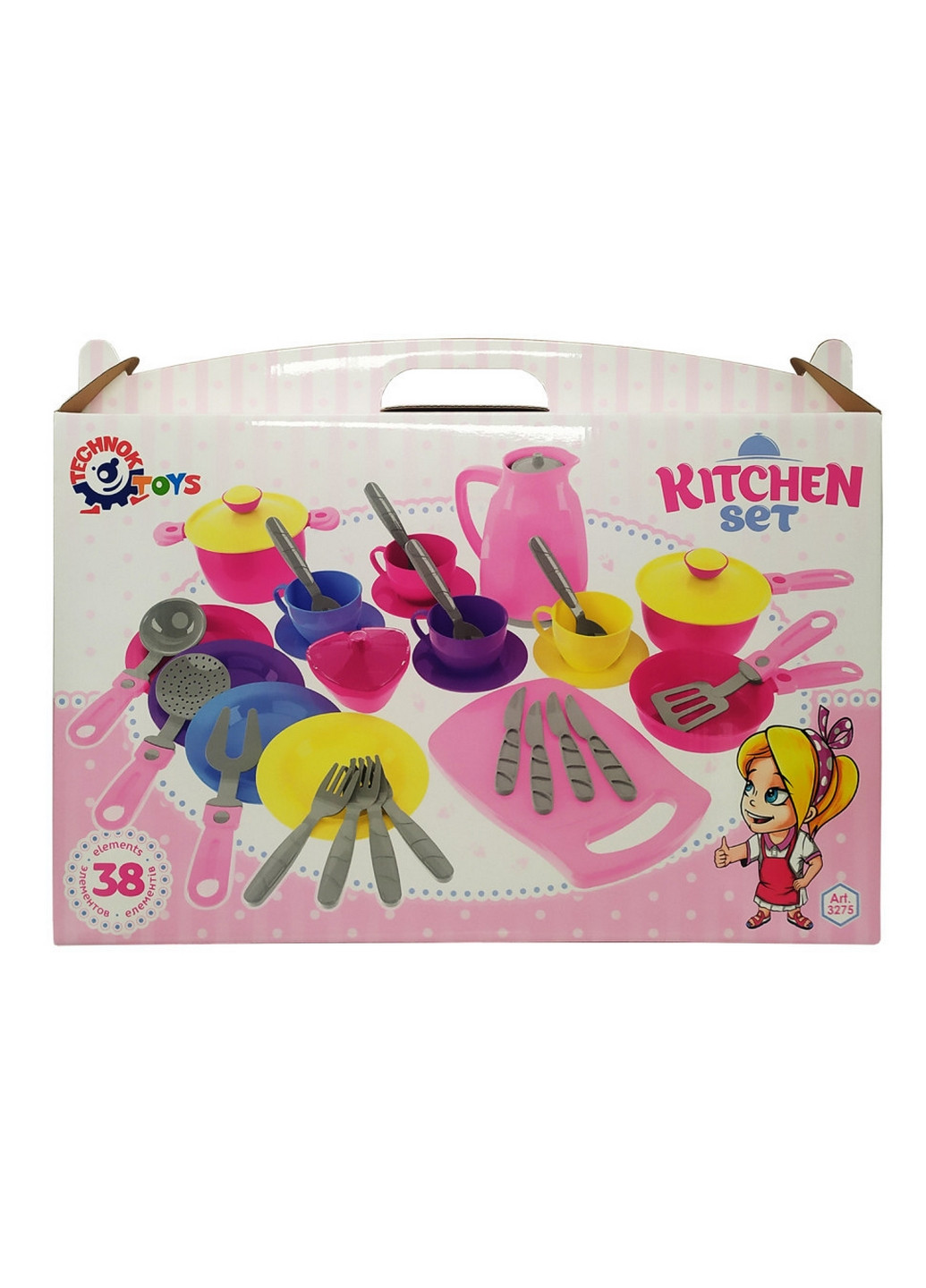 Детский Кухонный набор посуды №4, 38 предметов 30х9,5х43 см ТехноК (260532179)