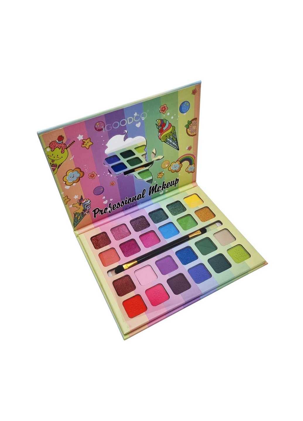 Косметика детская Тени для век с кисточкой 16,5х12,5х1,3 см Bambi (260531687)