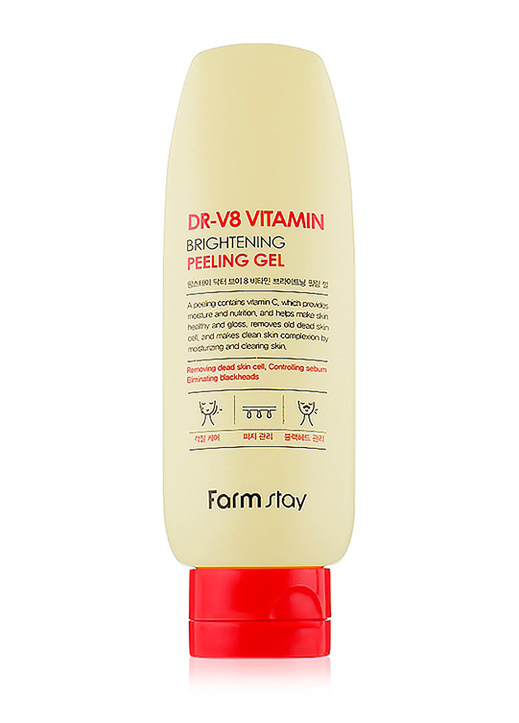 Пілінг гель DR-V8 Vitamin Brightening Peeling Gel з вітамінним комплексом 150 мл FarmStay 8809469775922 (260517112)