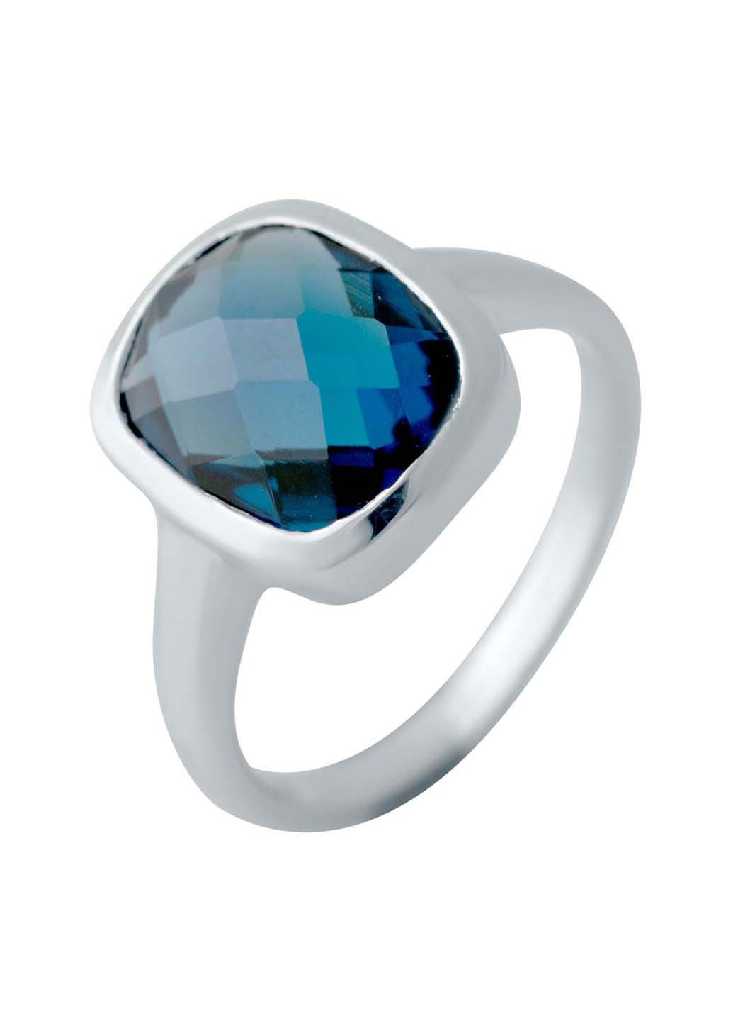 Срібна каблучка з натуральним топазом Лондон Блю 3.68ct Silver Breeze (260516408)