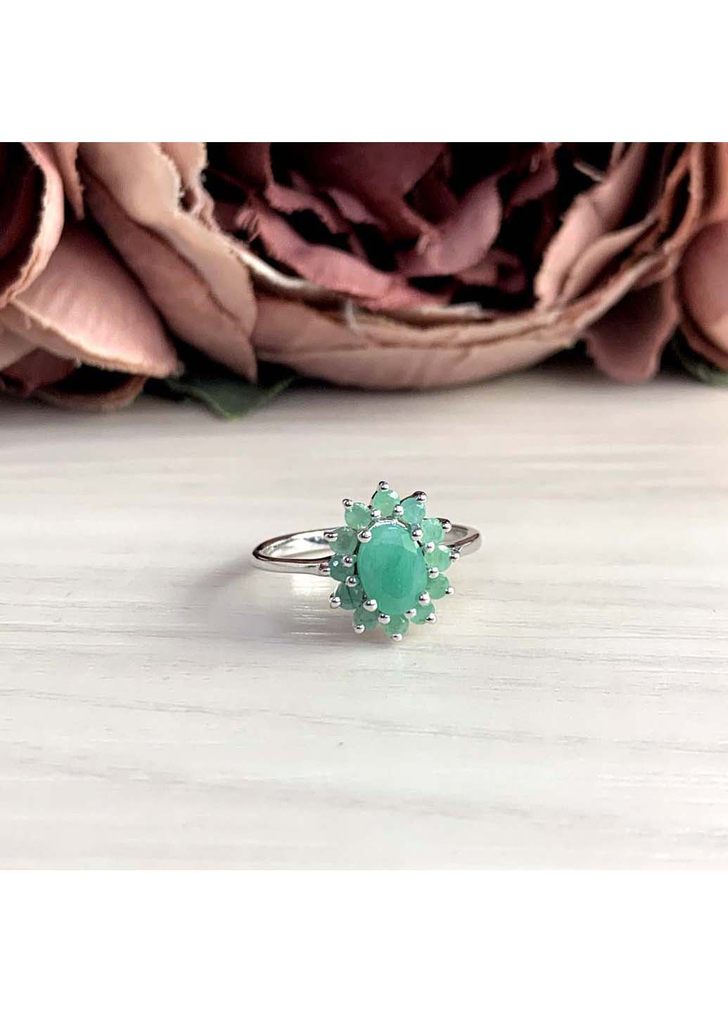 Серебряное кольцо с натуральным изумрудом 0.617ct Silver Breeze (260516516)