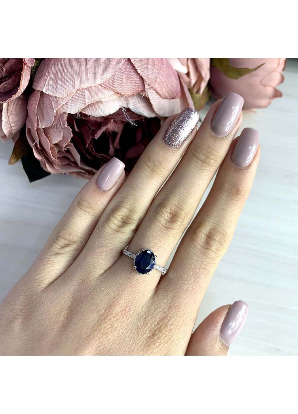 Срібна каблучка з сапфіром nano Silver Breeze (260516421)