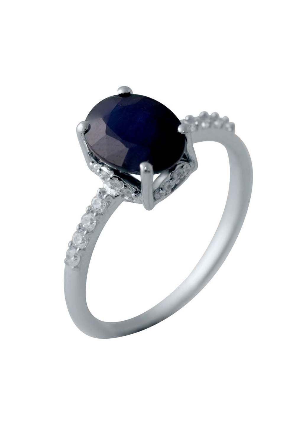 Срібна каблучка з натуральним сапфіром Silver Breeze (260516461)