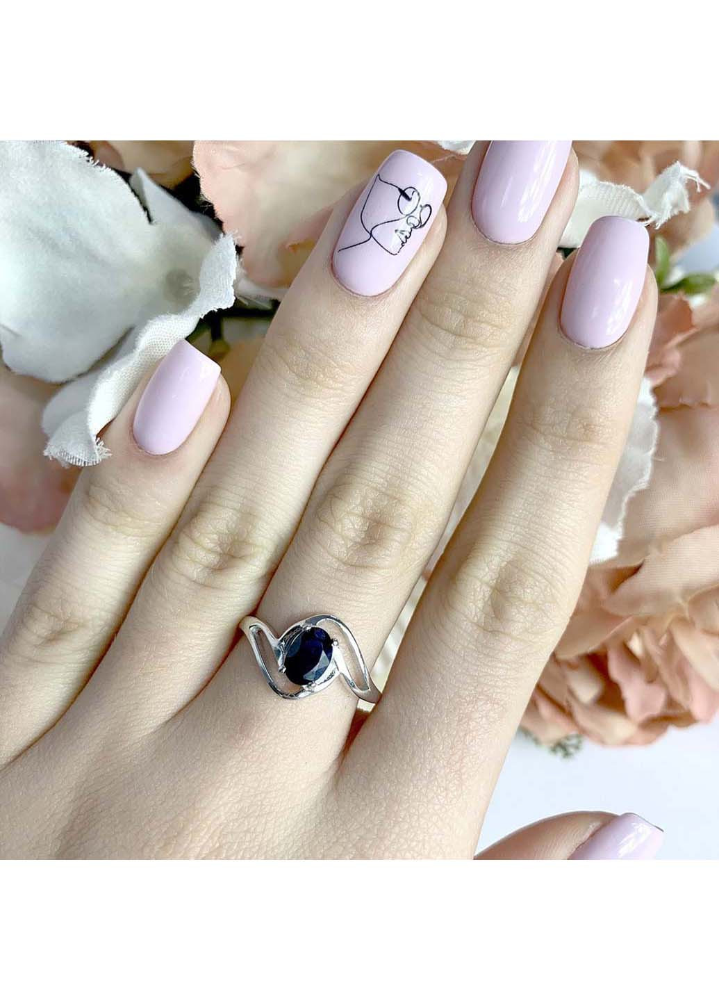 Серебряное кольцо с натуральным сапфиром Silver Breeze (260516416)