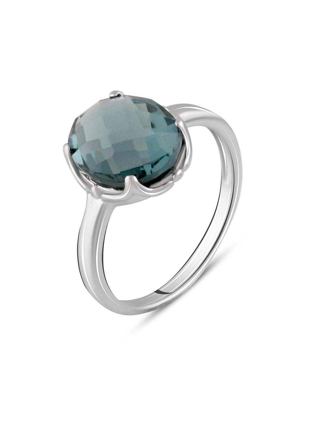 Серебряное кольцо с топазом Лондон Блю 4.05ct Silver Breeze (260516793)