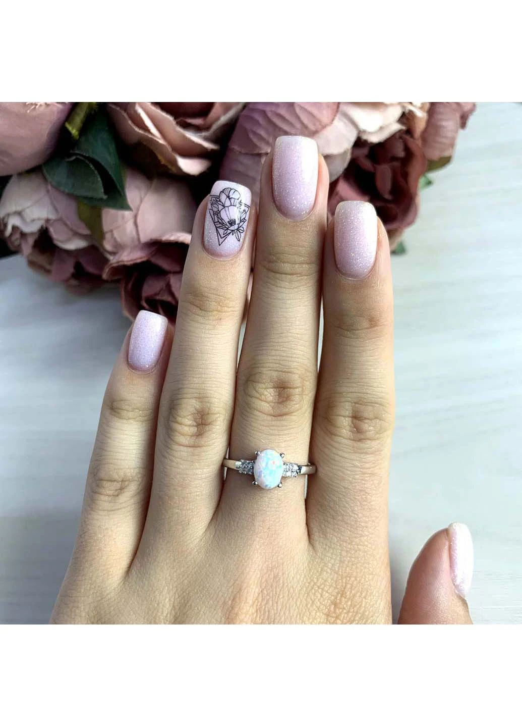 Срібна каблучка з опалом 0.633ct Silver Breeze (260516749)