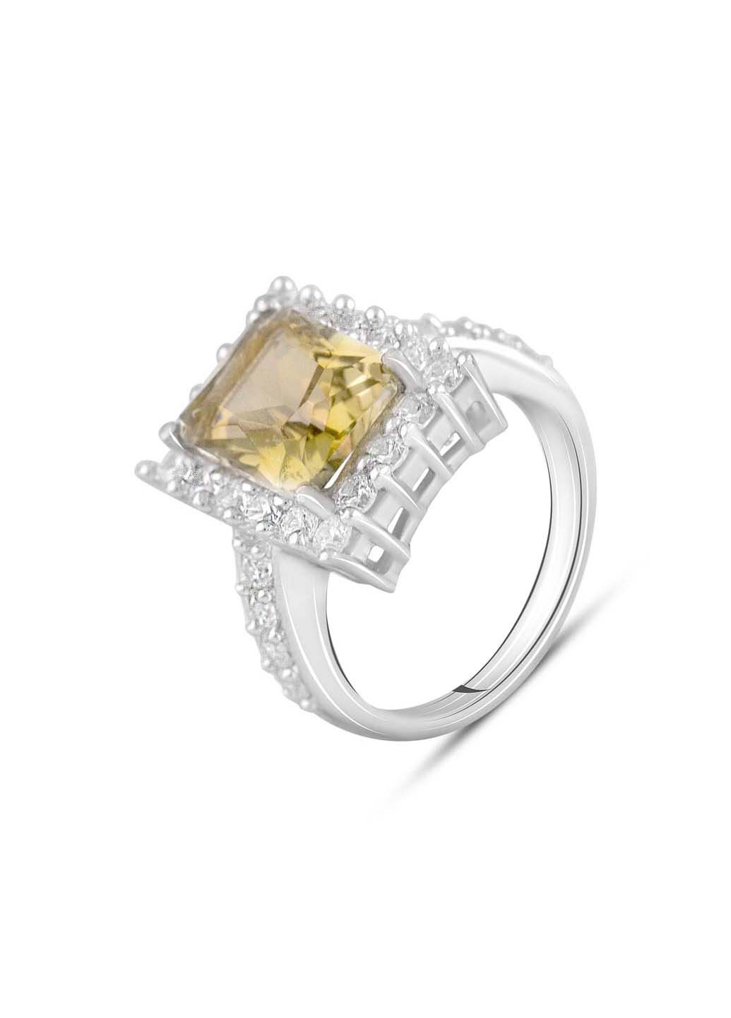 Срібна каблучка з цитрином nano 4.18ct Silver Breeze (260517879)