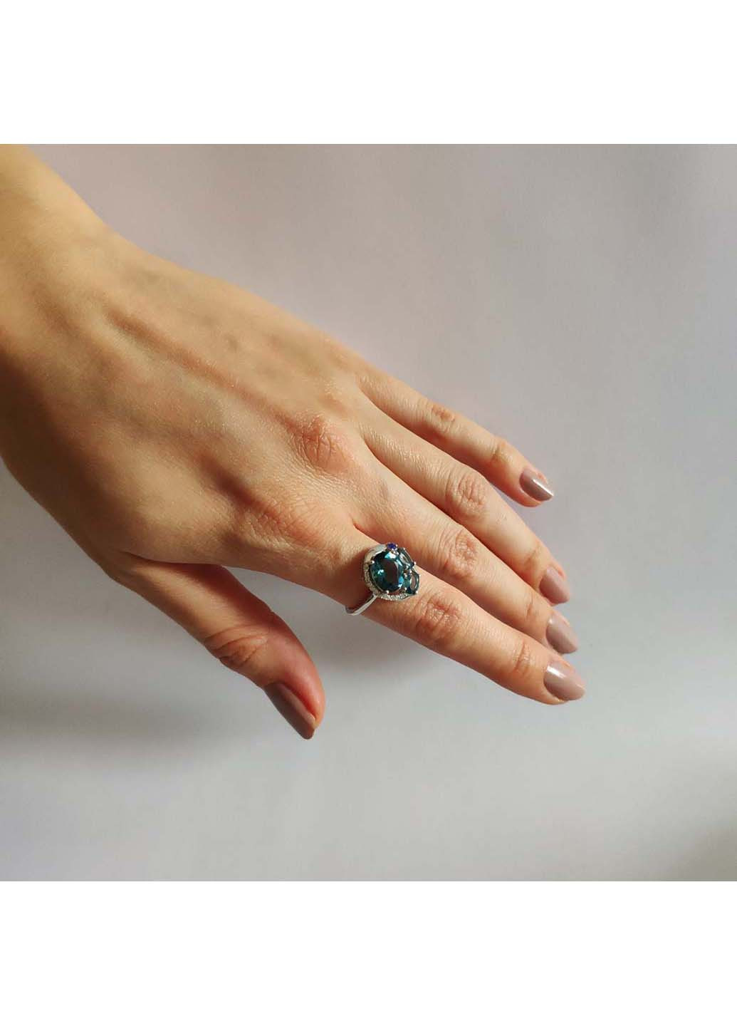 Срібна каблучка з топазом Лондон Блю 3.014ct Silver Breeze (260518159)