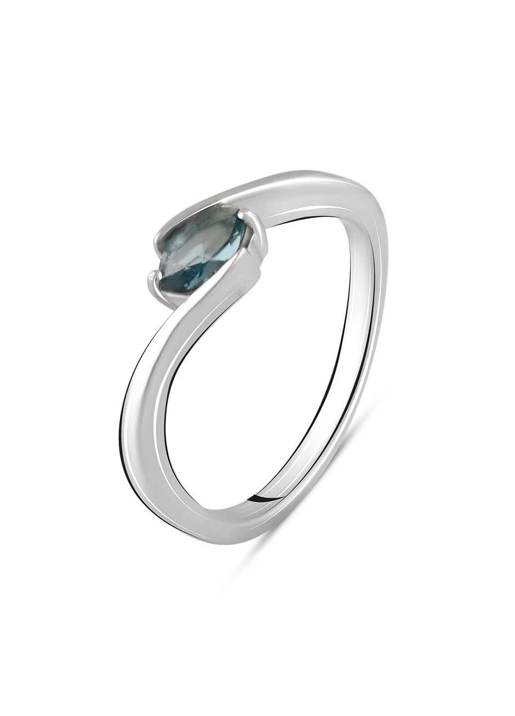 Серебряное кольцо с топазом Лондон Блю 0.317ct Silver Breeze (260518128)