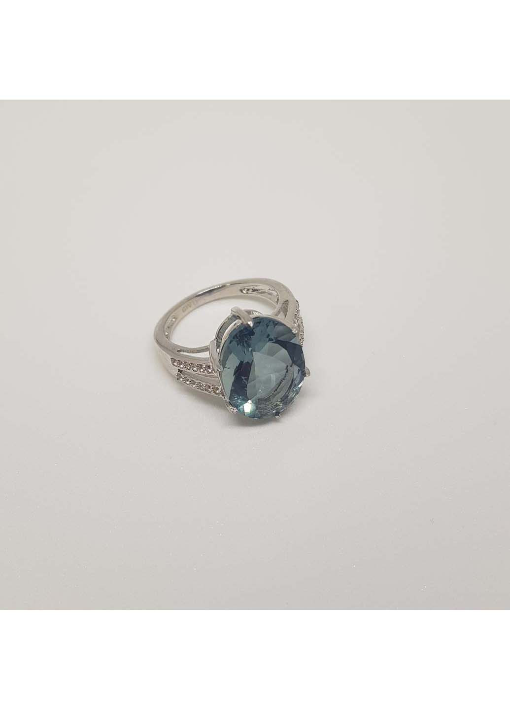 Срібна каблучка з натуральним флюоритом 10.18ct топазом білим Silver Breeze (260517902)