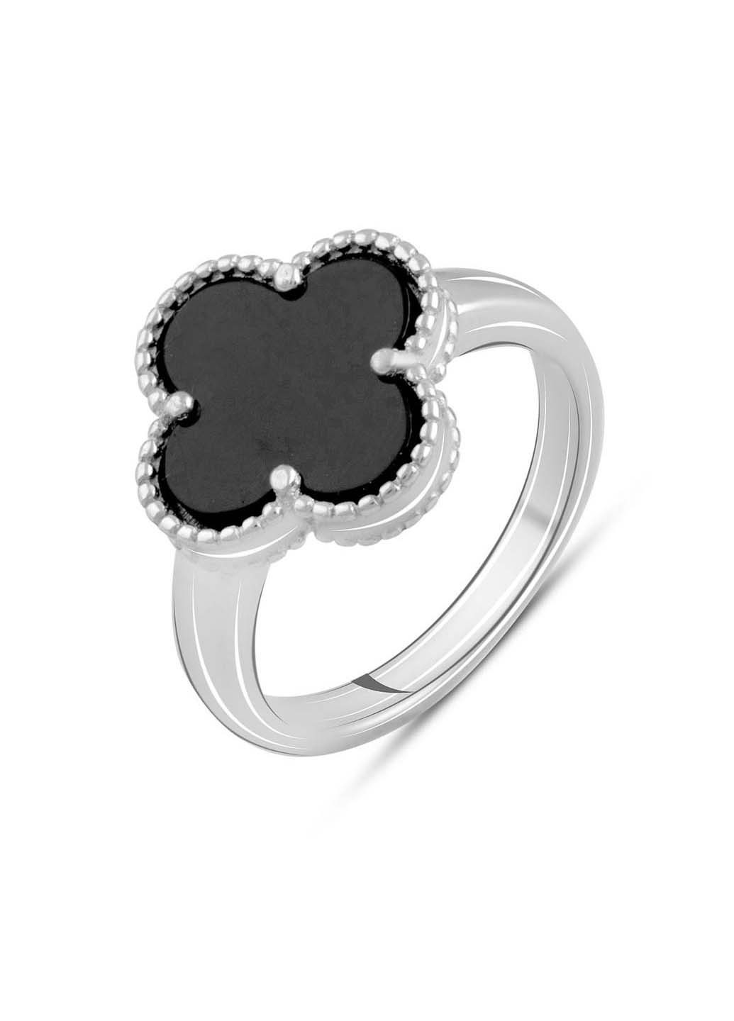 Серебряное кольцо с натуральным ониксом Silver Breeze (260518035)