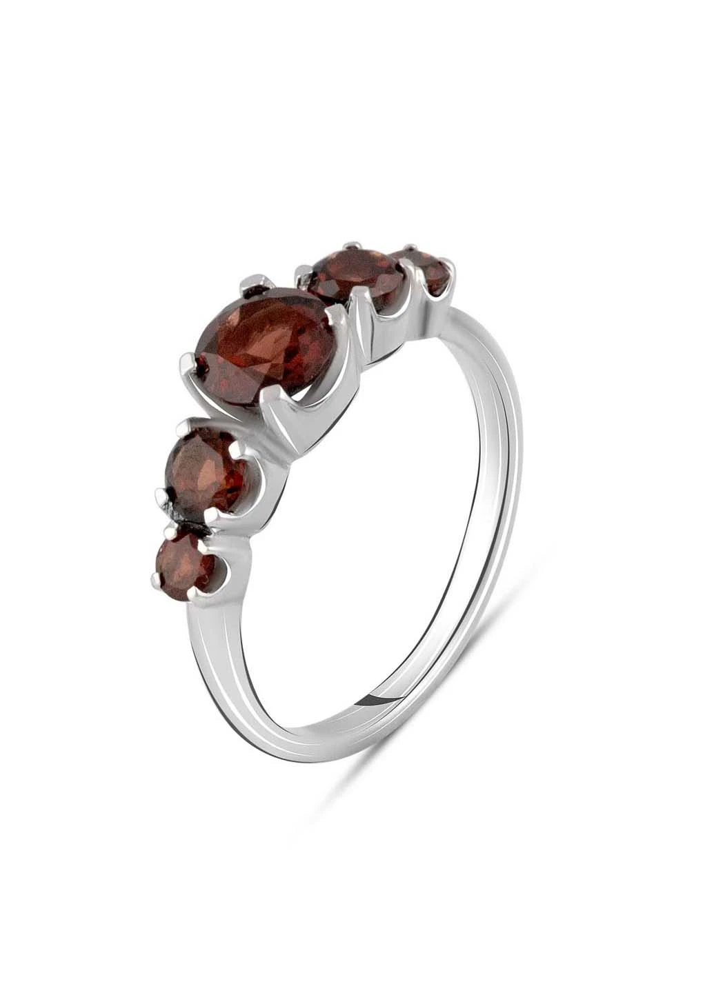 Серебряное кольцо с натуральным гранатом 1ct Silver Breeze (260517905)