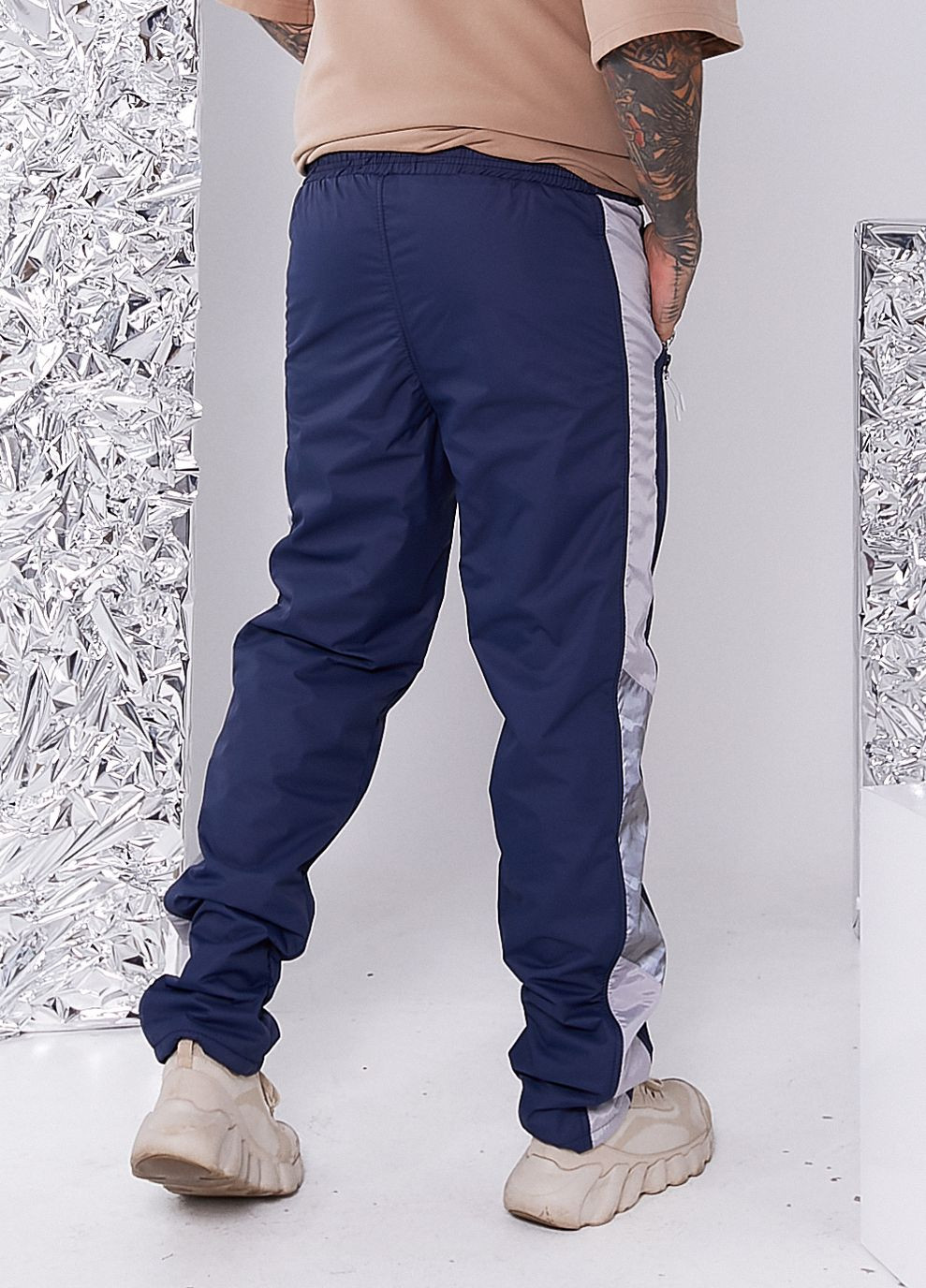 Зимові спортивні штани з плащової тканини на флісі зі світловідбиваючими елементами Tailer (260517171)