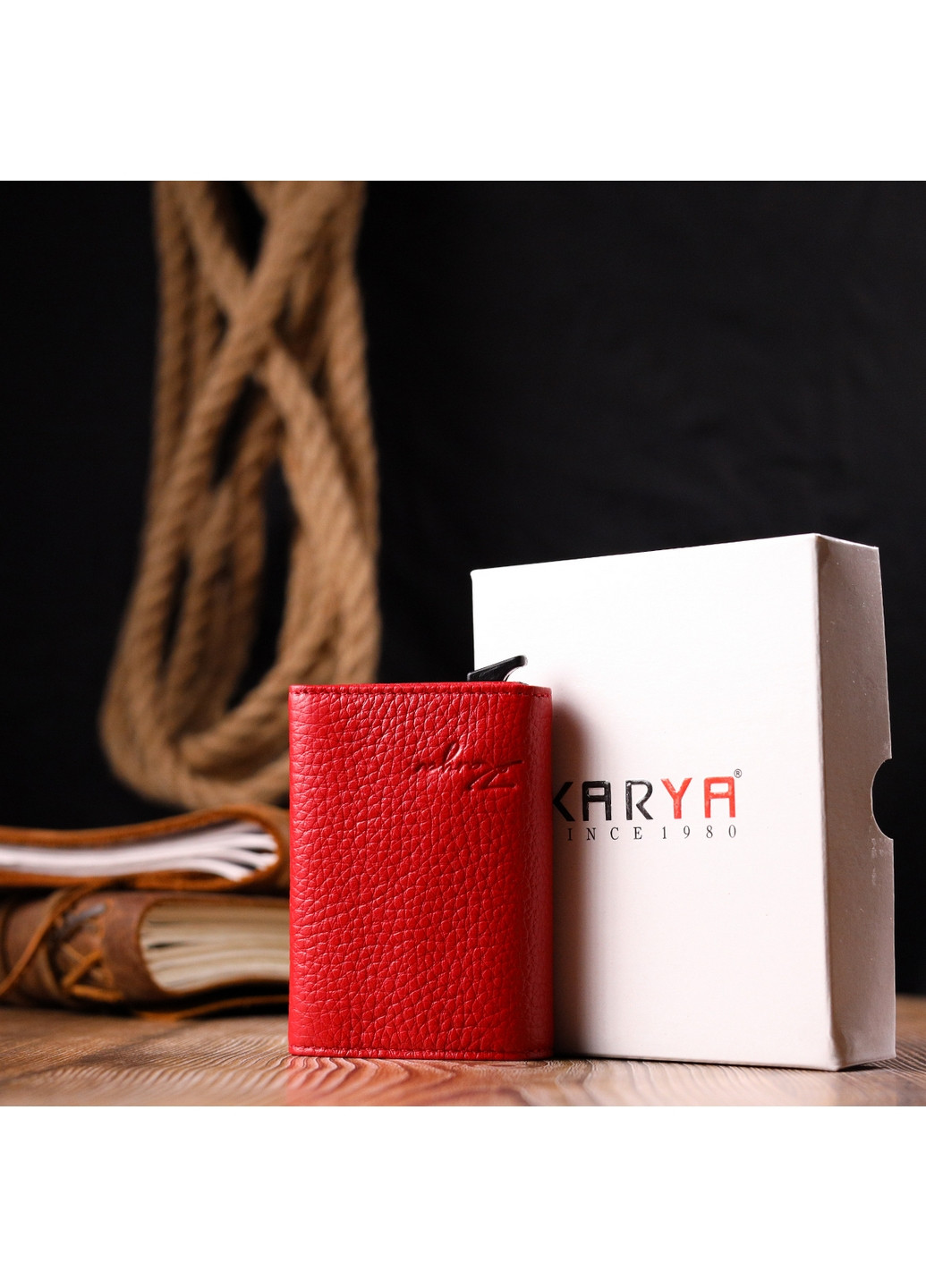 Жіноча шкіряна візитниця 7х9,5х2,5 см Karya (260531273)