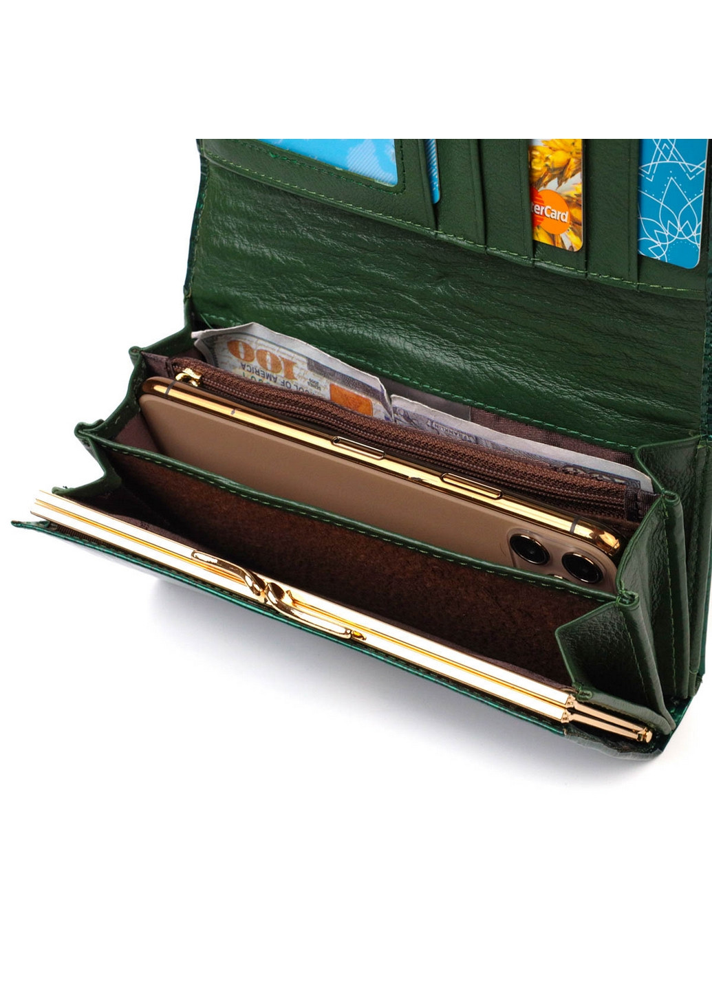 Женская кожаная визитница 17х9х3 см st leather (260532447)