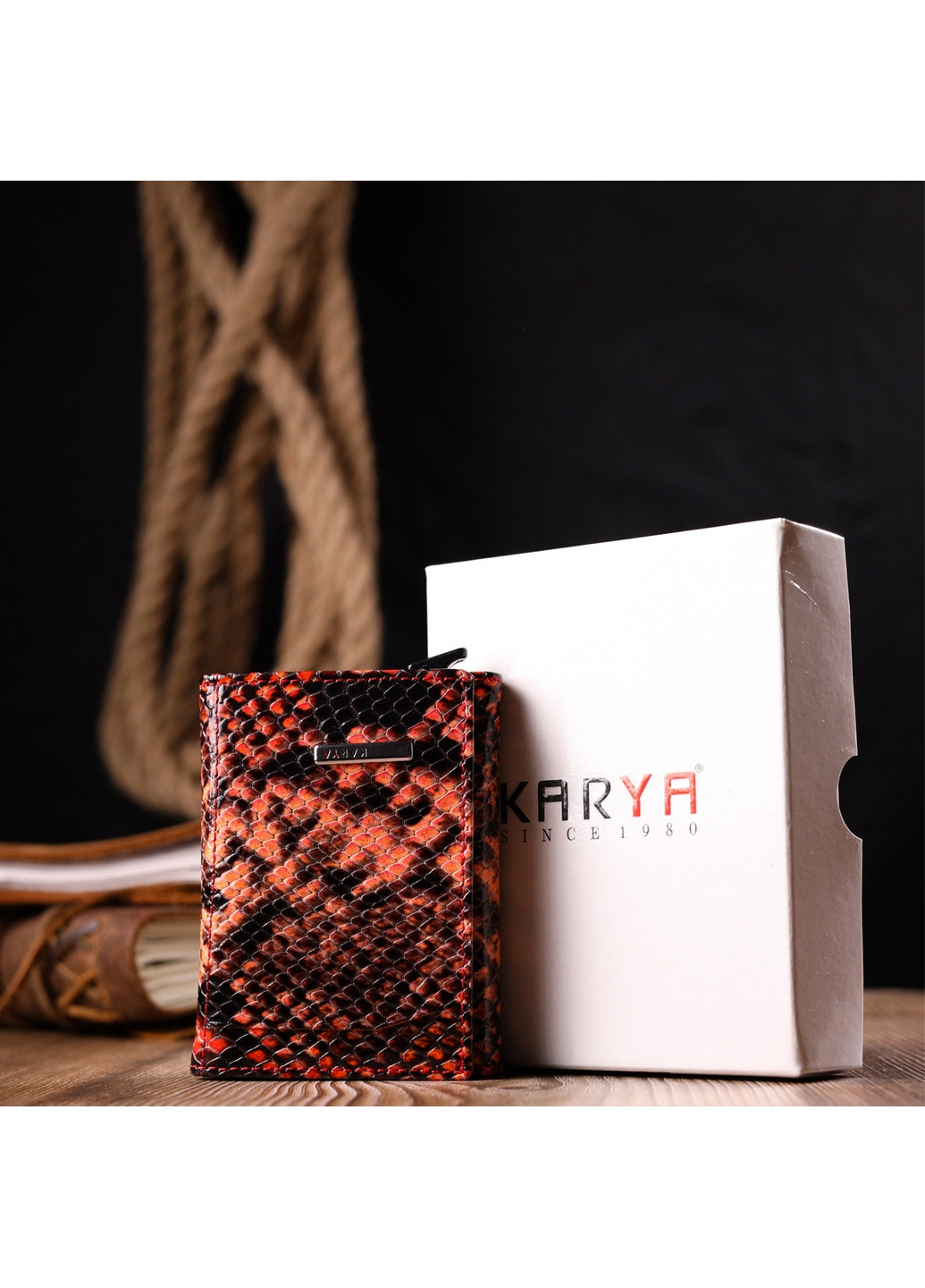 Жіноча шкіряна візитниця 8х10х2, 5 см Karya (260530239)