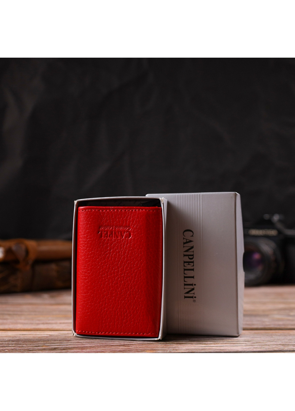 Жіночий шкіряний картхолдер 6,5х9х2 см Canpellini (260531981)