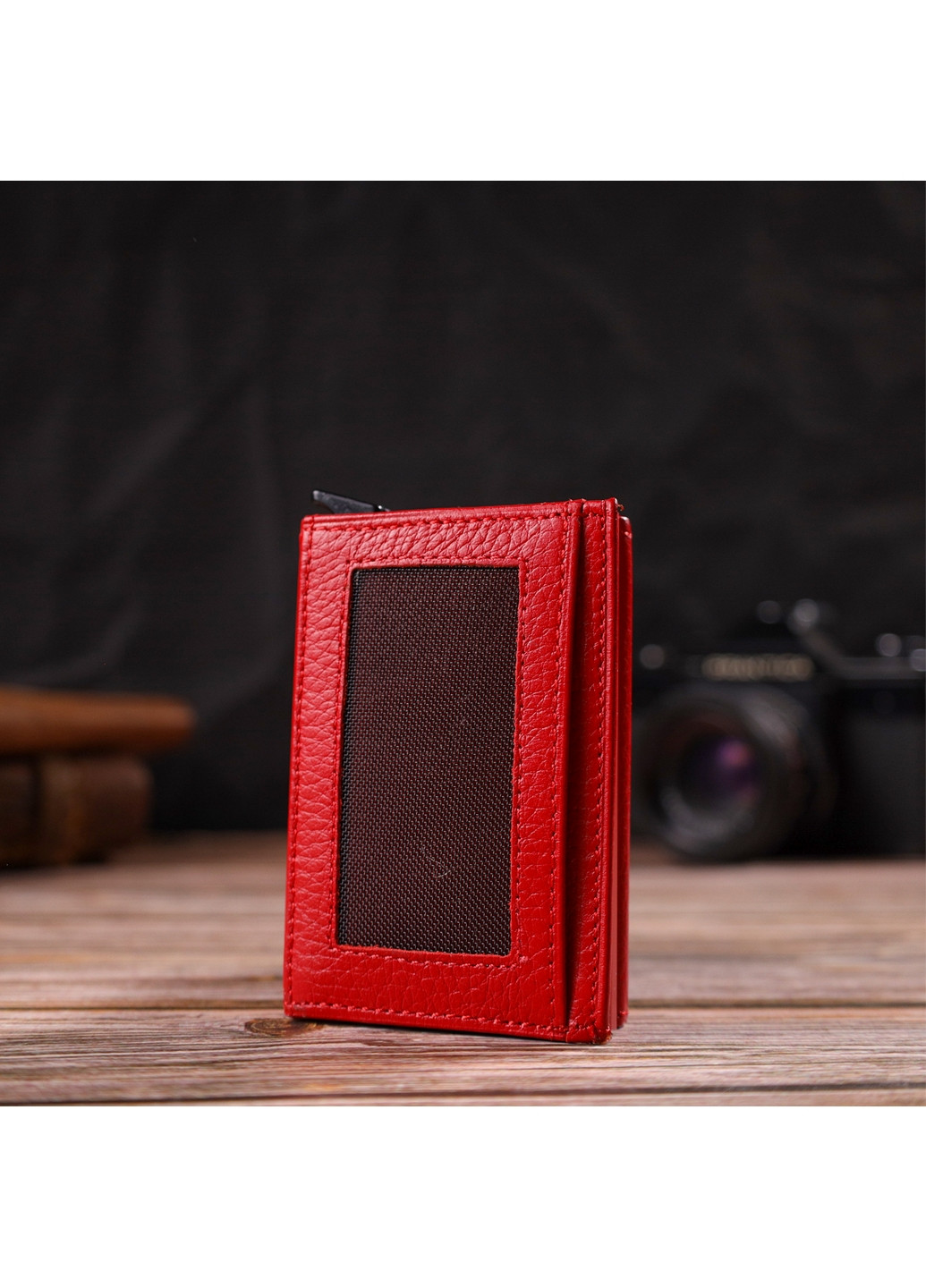 Жіночий шкіряний картхолдер 6,5х9х2 см Canpellini (260531981)