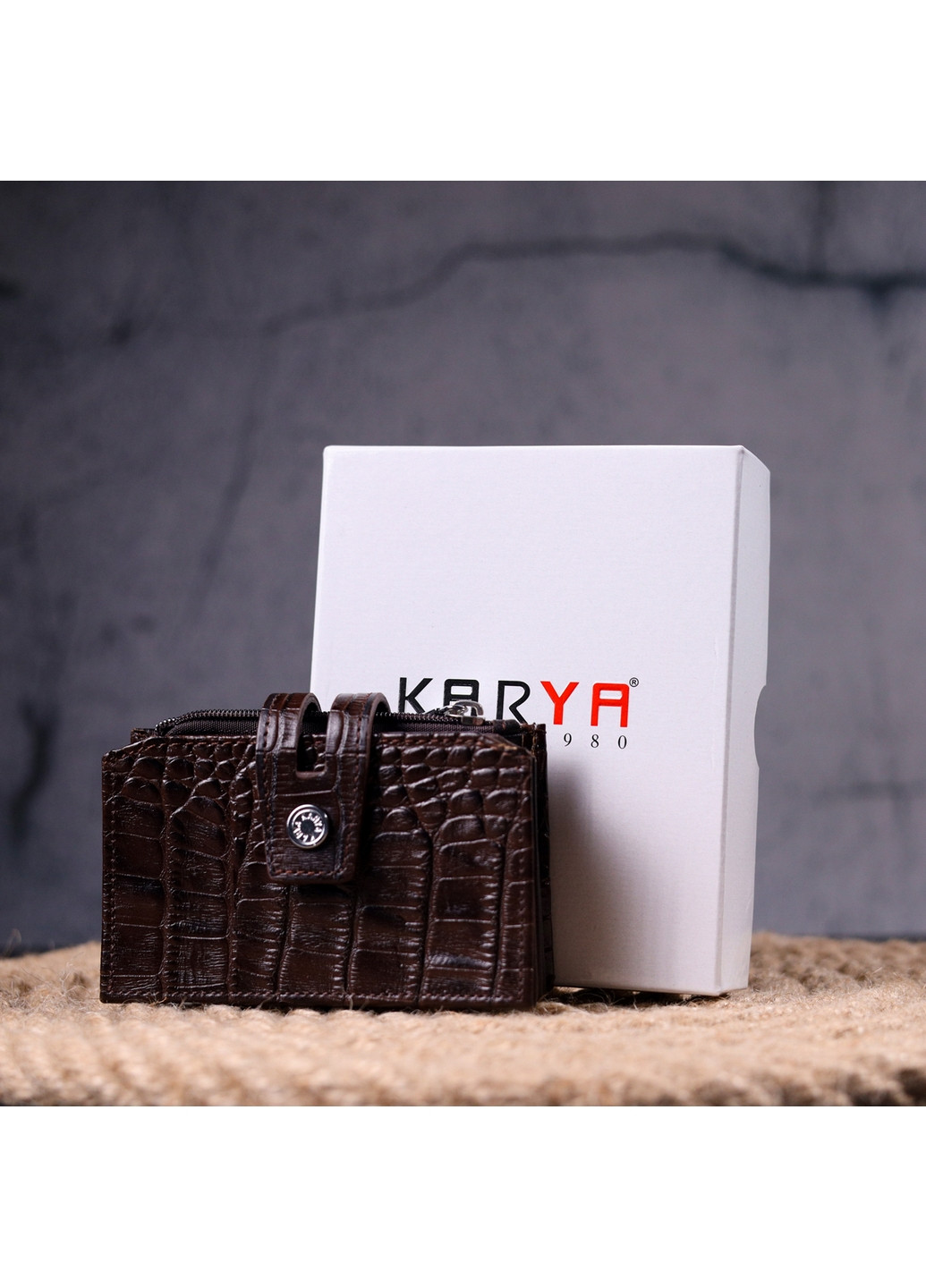 Чоловічий шкіряний картхолдер 10,4х6,2х1 см Karya (260531269)