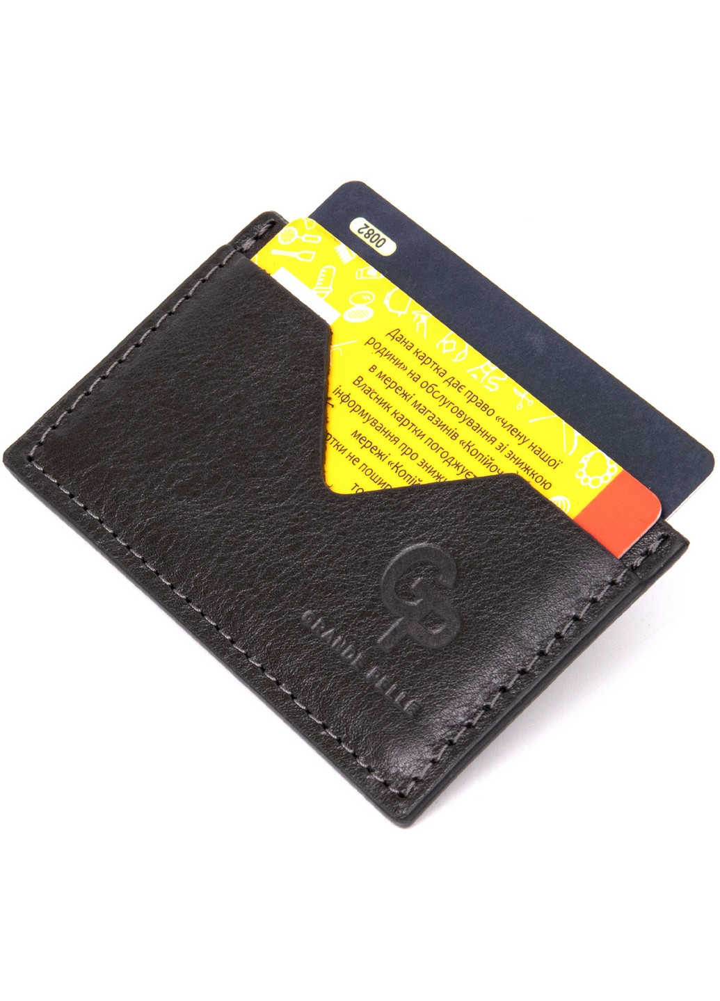 Кожаный картхолдер 9,5х6 см Grande Pelle (260531033)