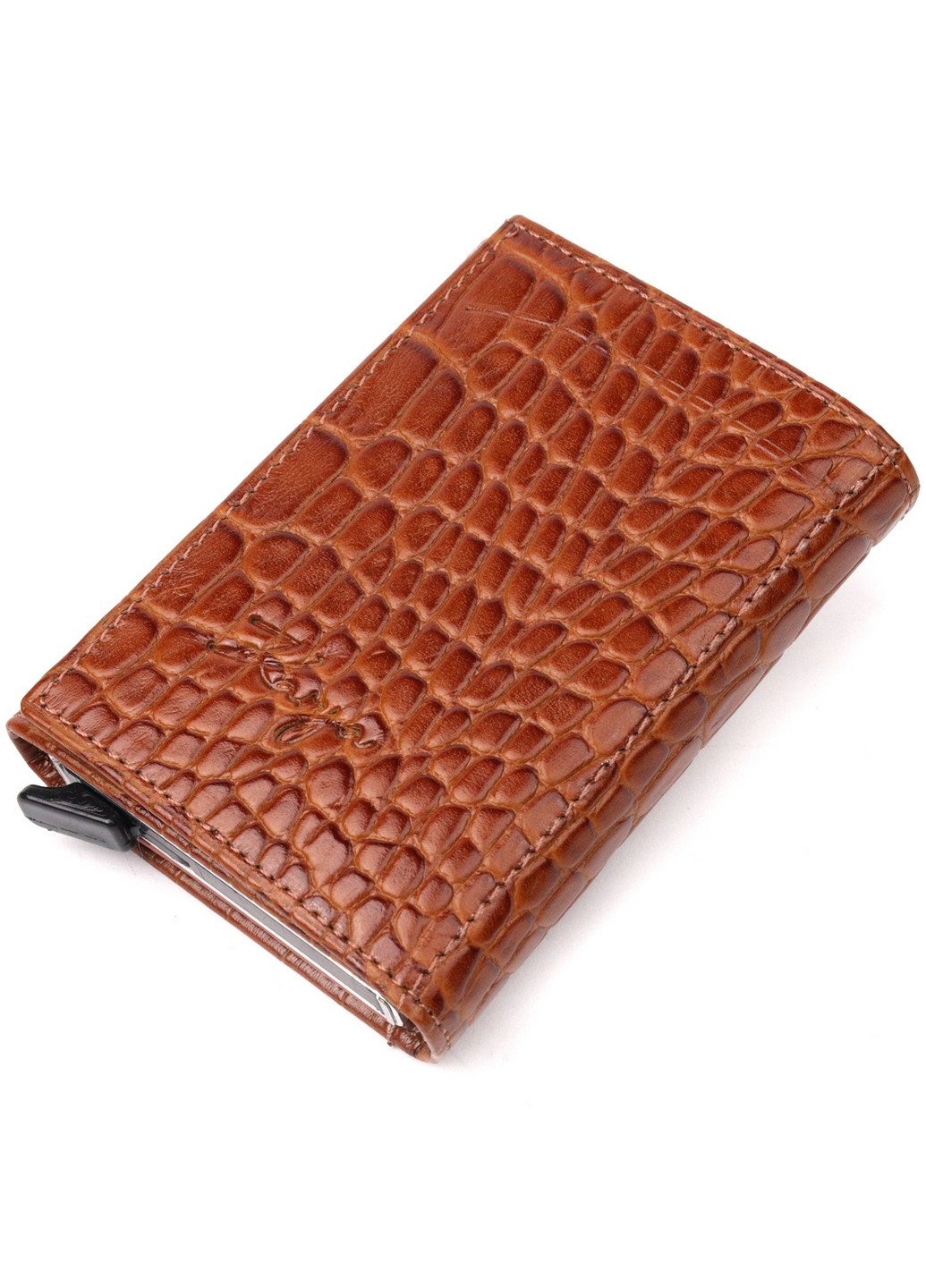 Мужская кожаная визитница 8х10х2,5 см Karya (260532307)