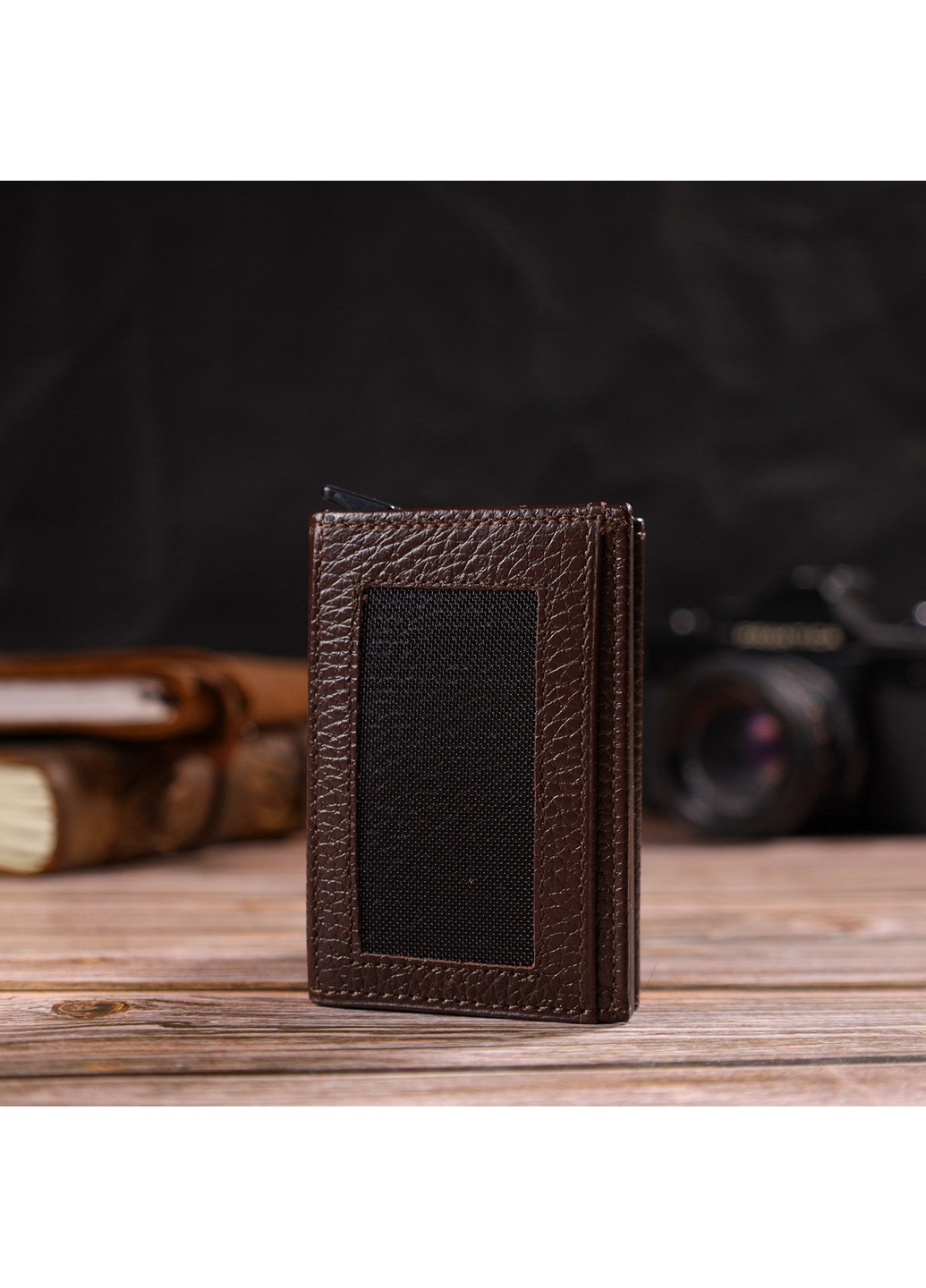 Мужской кожаный картхолдер 6,5х9х2 см Canpellini (260532828)