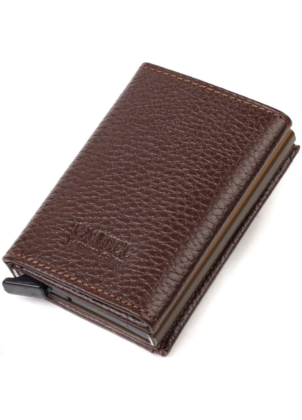 Мужской кожаный картхолдер 6,5х9х2 см Canpellini (260532828)