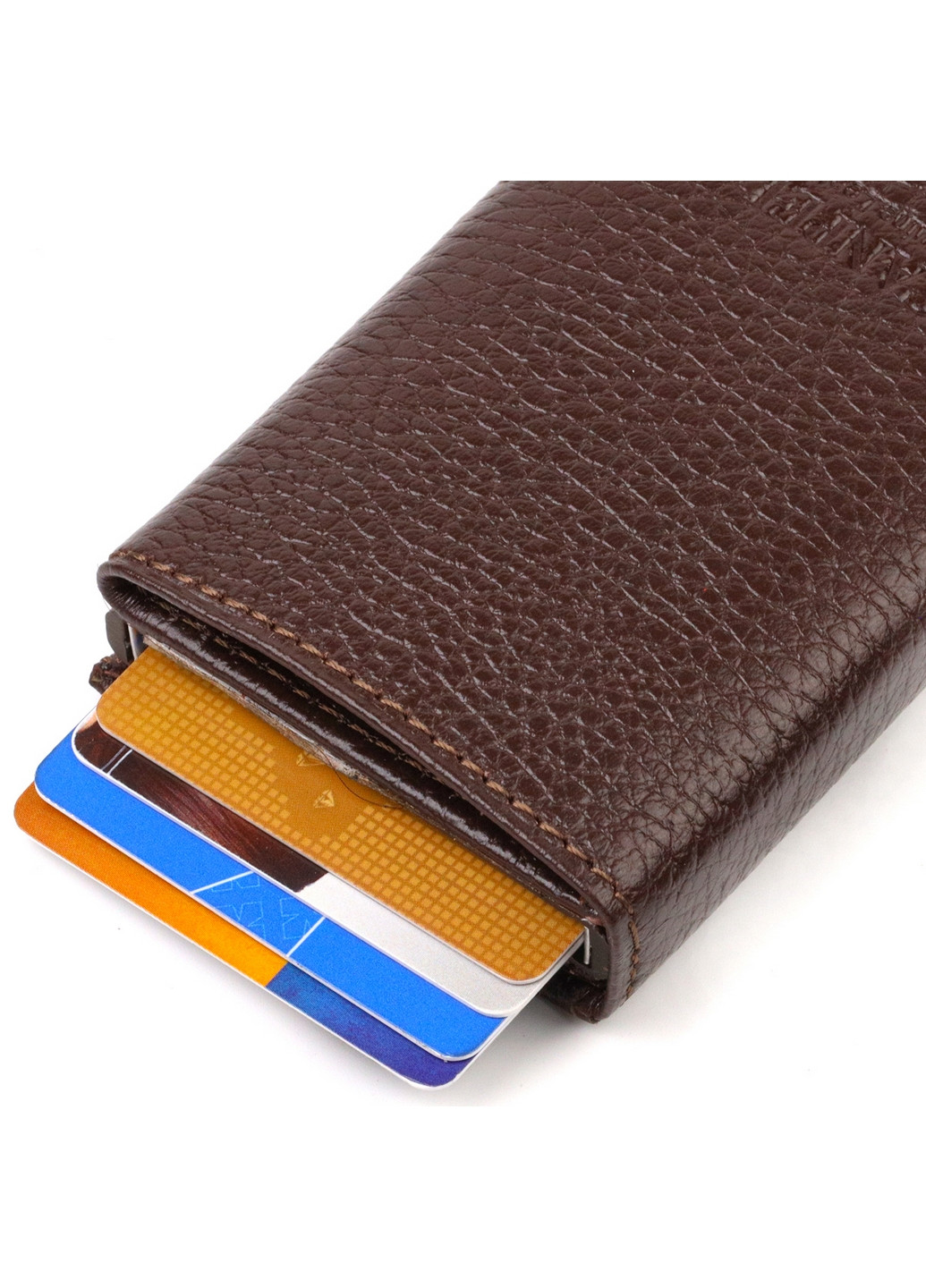 Мужской кожаный картхолдер 6,5х9х2 см Canpellini (260532828)