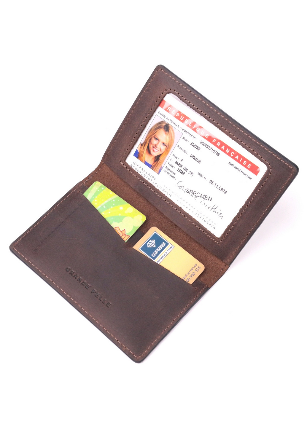 Чоловіча обкладинка для документів 10х14х0,5 см Grande Pelle (260532959)