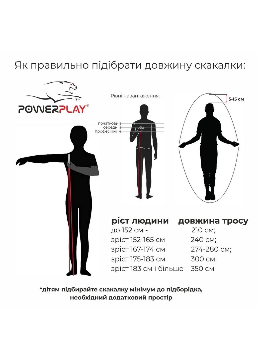 Скакалка 2,7 м PowerPlay (260529980)