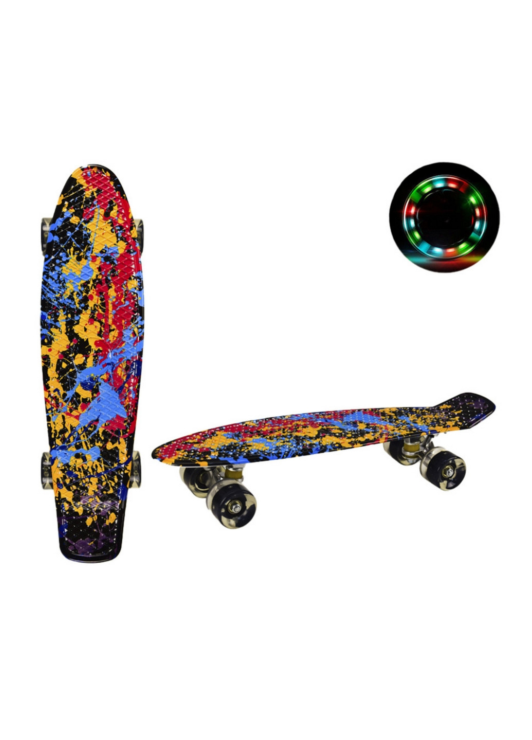 Скейт "Пенні борд" колеса зі світлом, принт 56 см Bambi (260529618)
