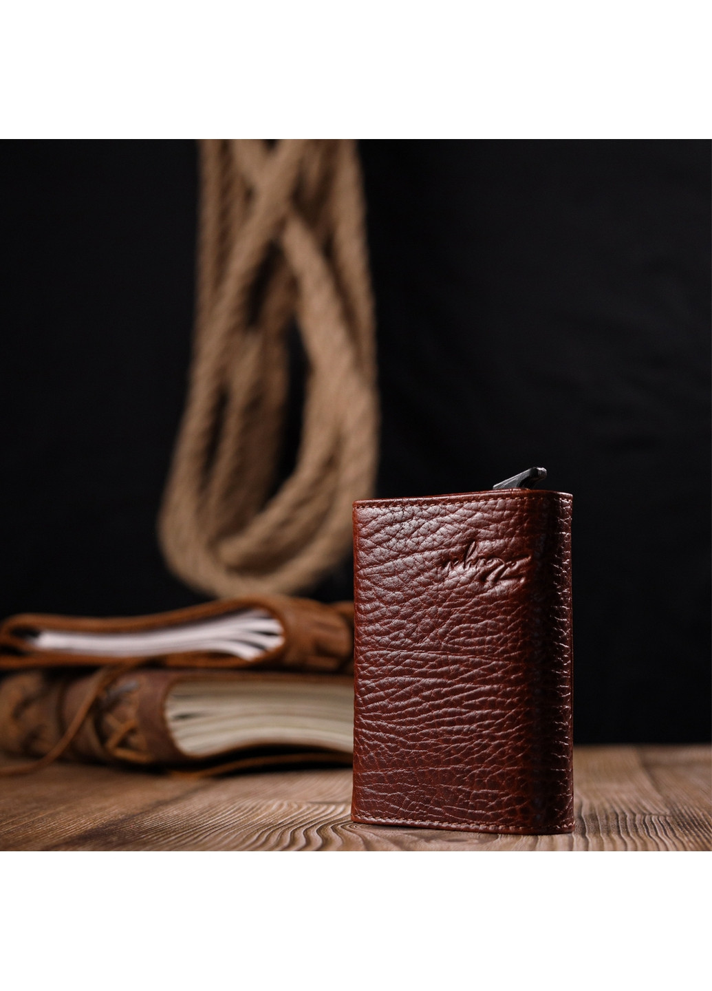 Шкіряна візитниця 7х9,5х2,5 см Karya (260532304)