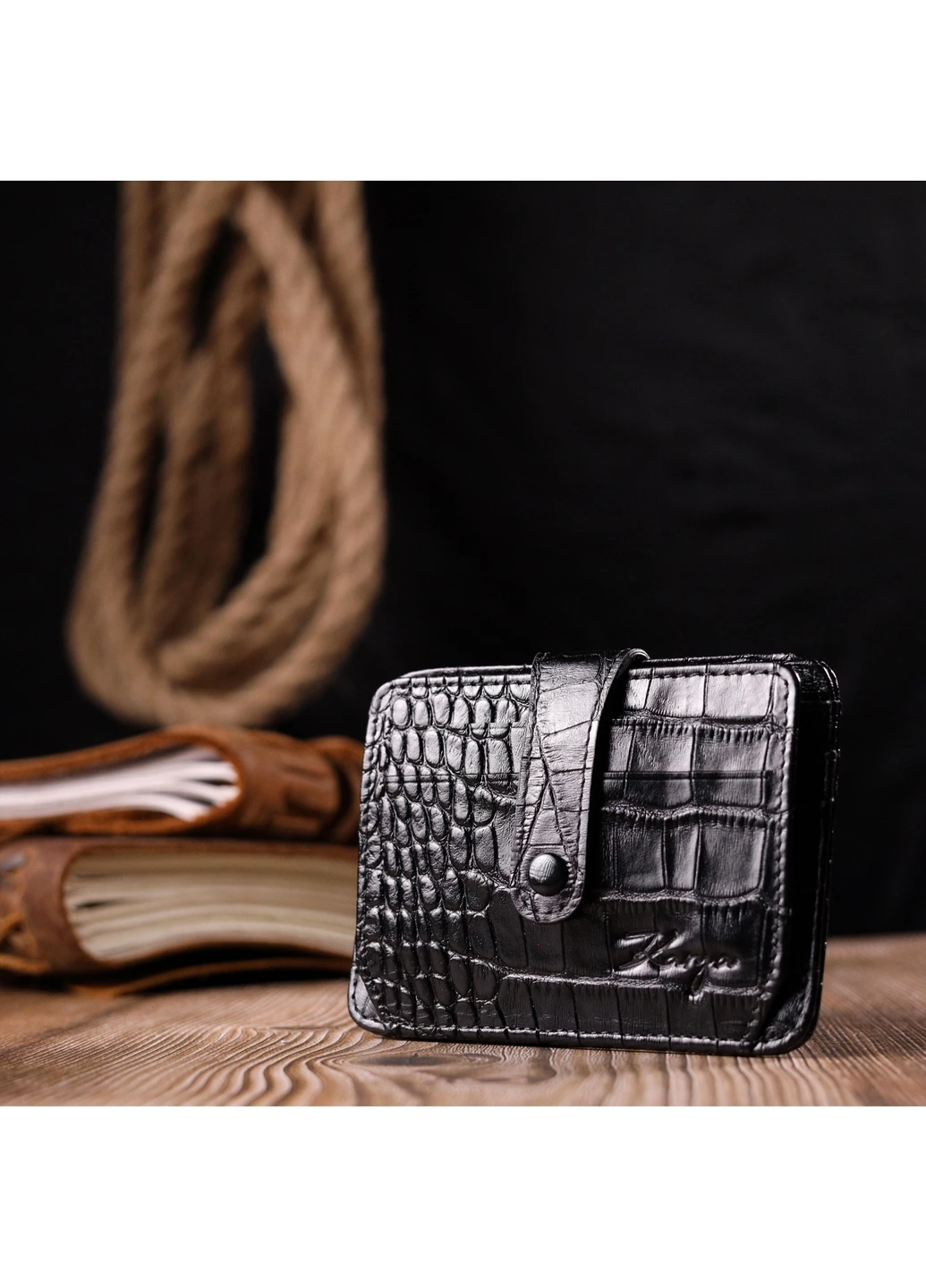 Шкіряна візитниця 11х8х0,5 см Karya (260531275)