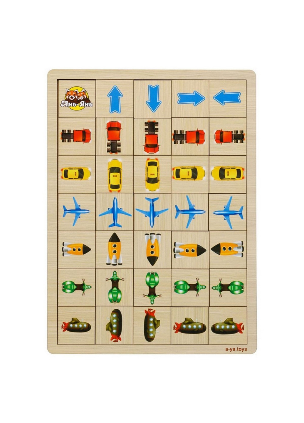 Деревянная настольная игра "Укажите направление - 1" пазл-сортер 1х33х24 см Ubumblebees (260531516)
