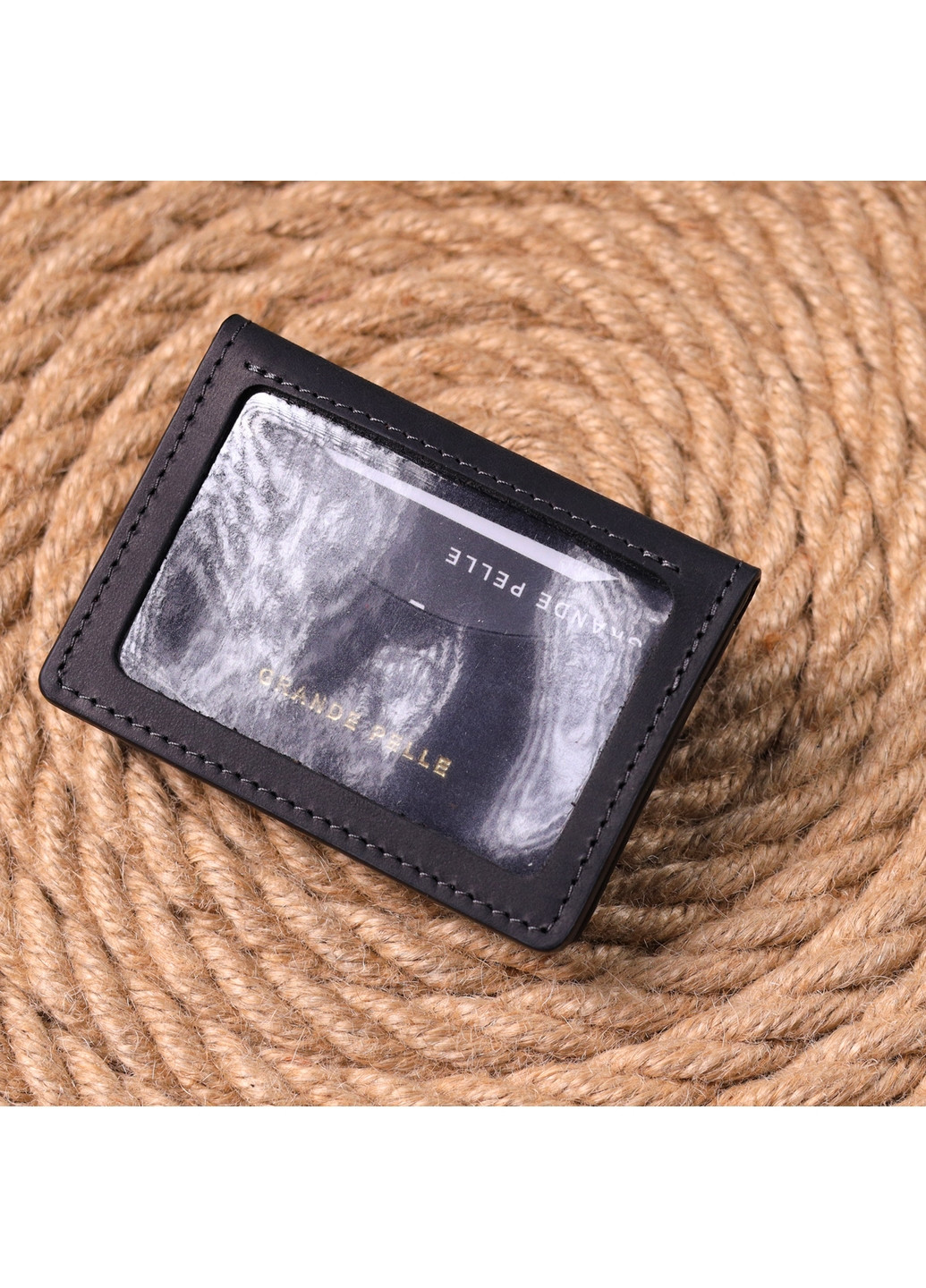 Шкіряна обкладинка для документів 10х7х0,5 см Grande Pelle (260532055)