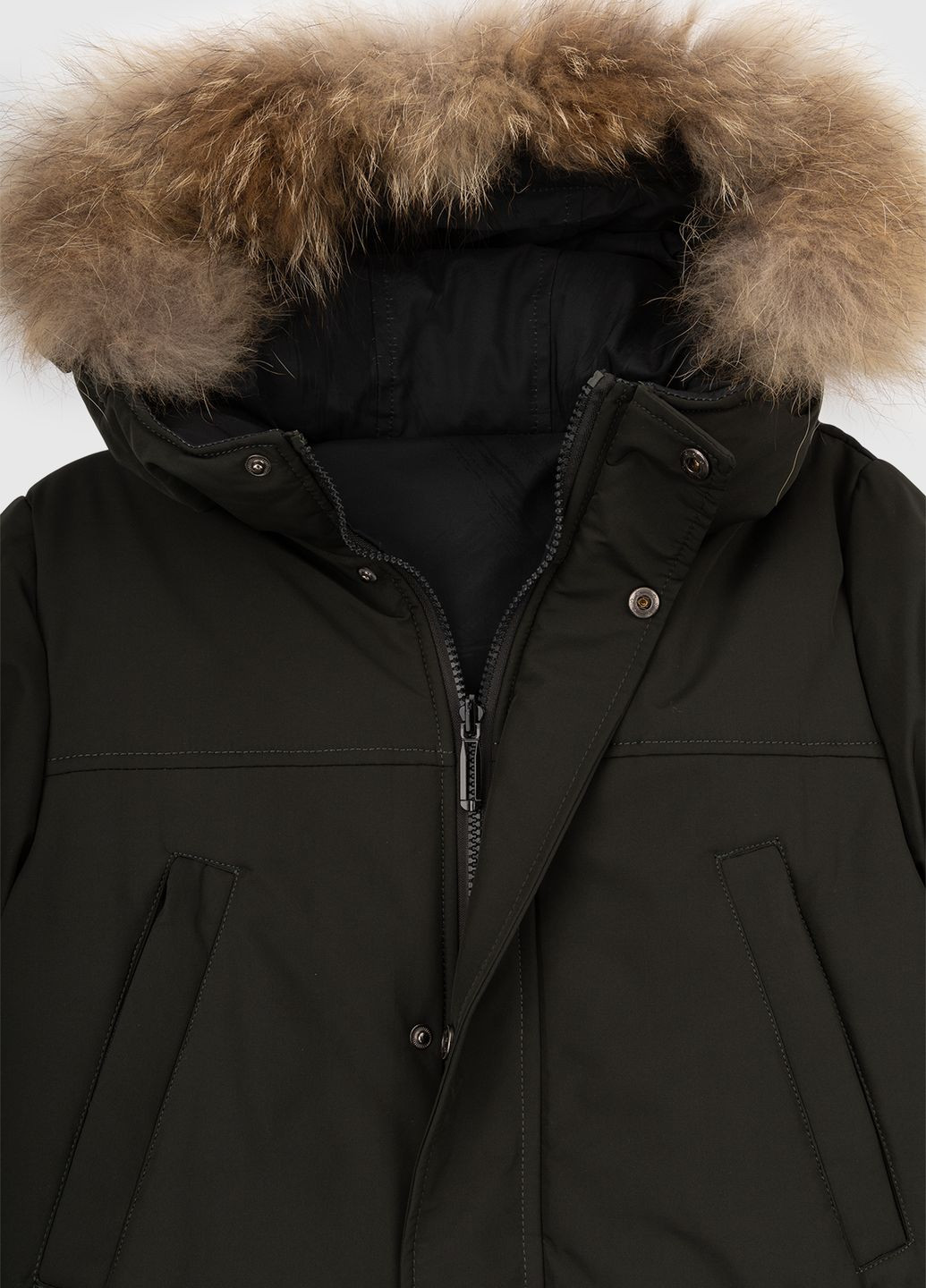 Оливкова (хакі) зимня куртка No Brand